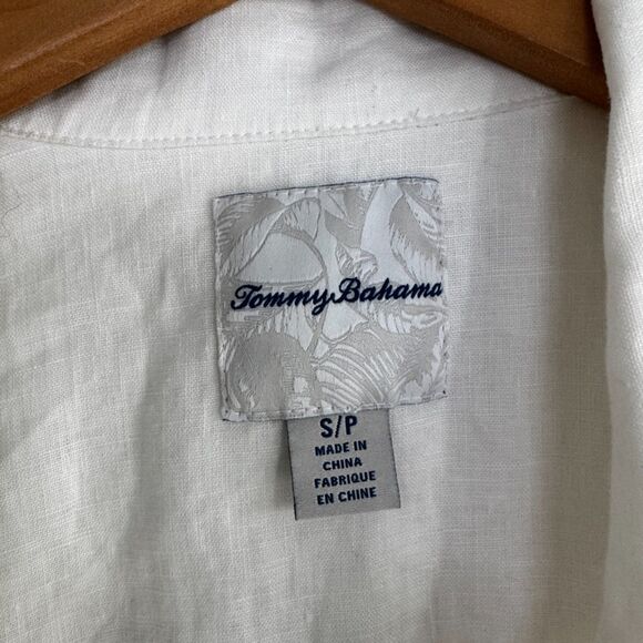 Tommy Bahama Two Palms Linen Jacket White Raw Edge Summer Coastal Timeless Small - Picture 4 of 16